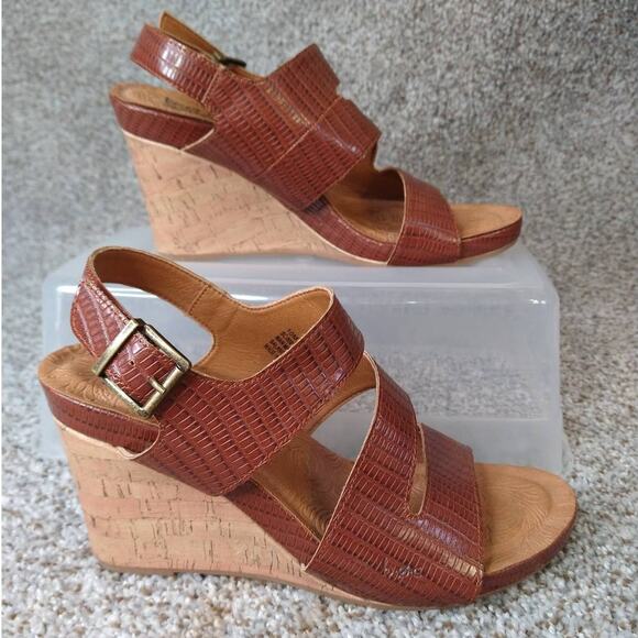 BOC Born Comfort Cork Wedge Sandals sz 10M - Picture 13 of 16